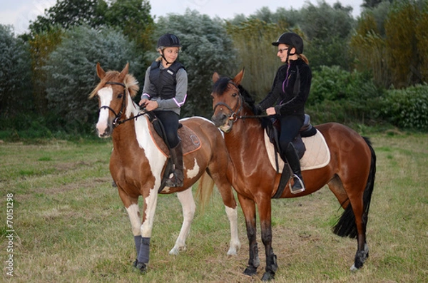 Fototapeta deux cavalières