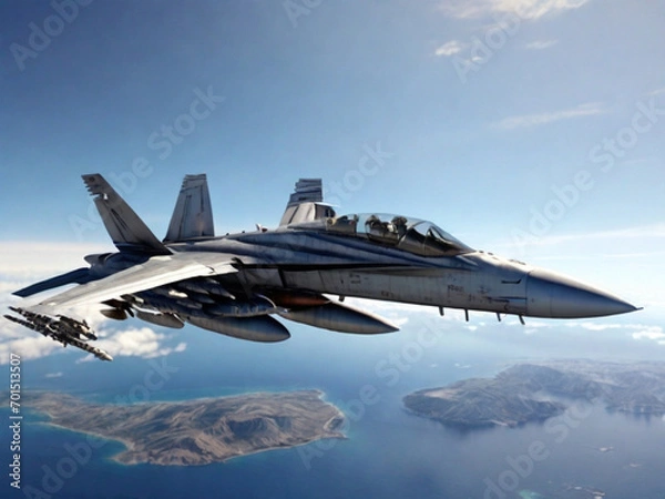 Obraz f18 in flight