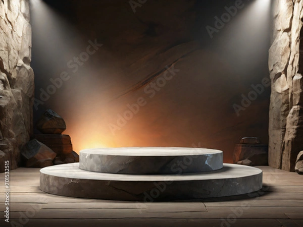 Obraz Rock platform podium product presentation background