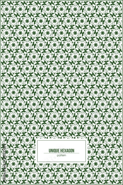 Obraz creative pattern of unique green hexagon shape