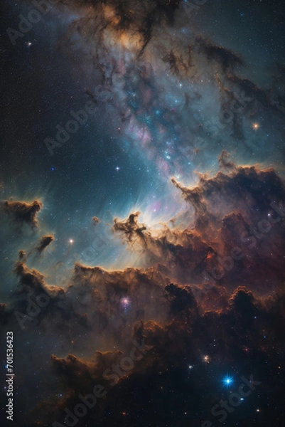 Fototapeta High-Quality View of a Stellar Nebula Generative Ai