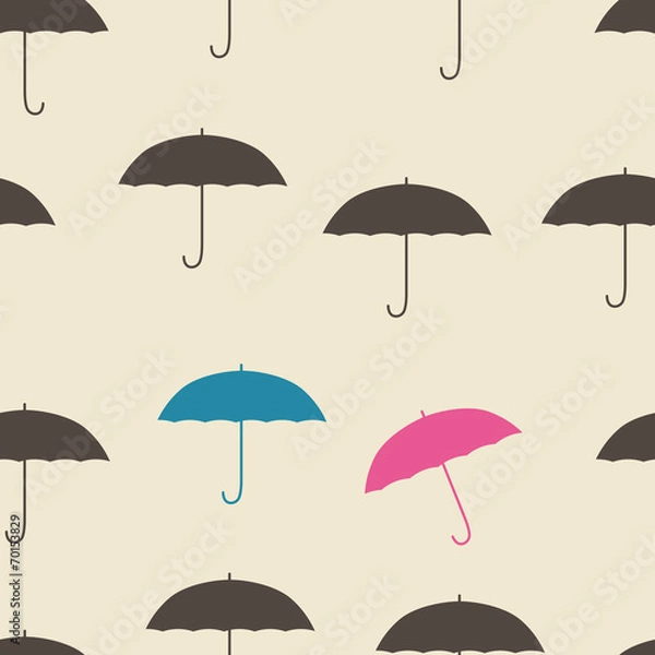 Fototapeta Seamless Umbrella Background