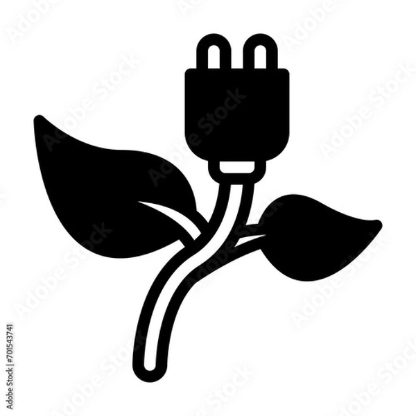 Fototapeta electric glyph icon