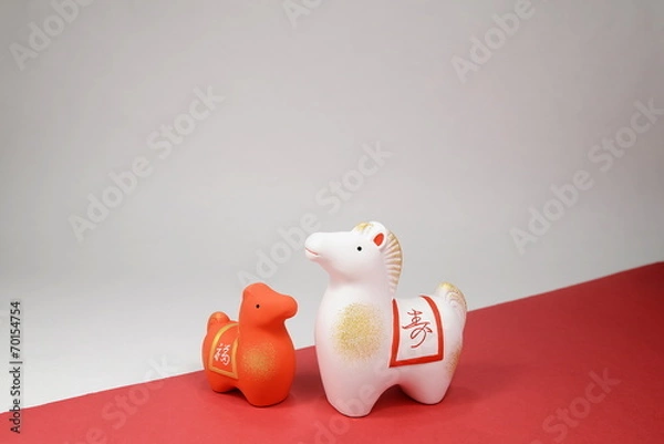 Obraz 馬　和風置物