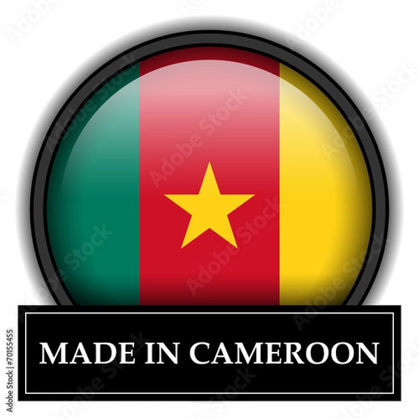 Fototapeta Made in button - Cameroon