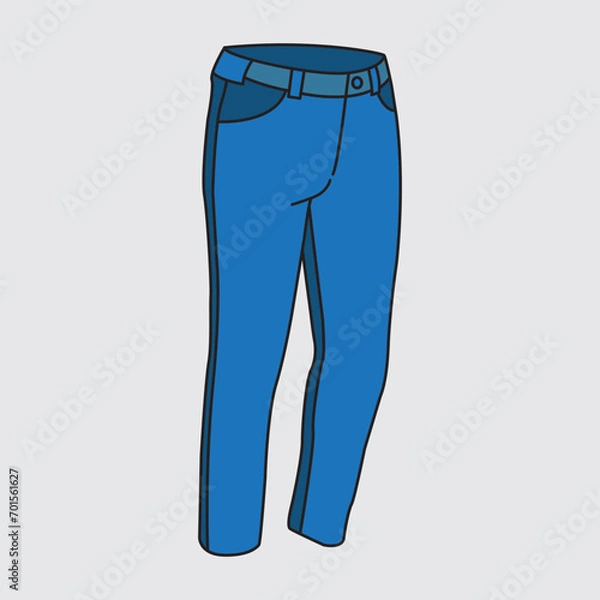 Fototapeta Trousers Vector illustration. Vector Trousers. Cartoon Vector Trousers Clothing illustration
icon for website, graphic design and artwork.