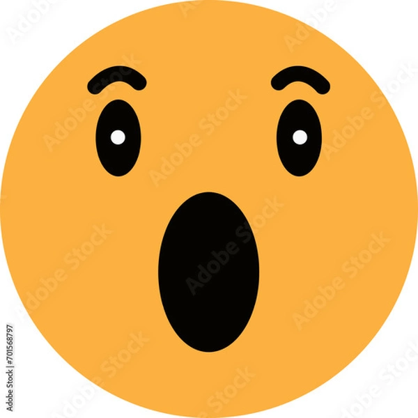Fototapeta surprise face emotion icon