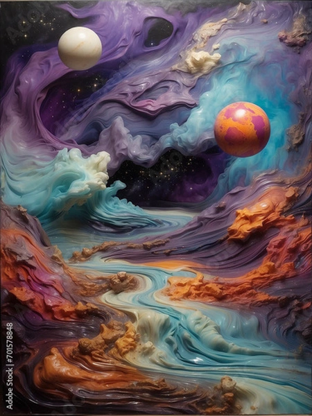 Fototapeta landscape with space