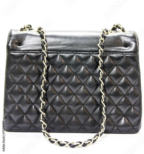 Fototapeta black bag isolated on white background