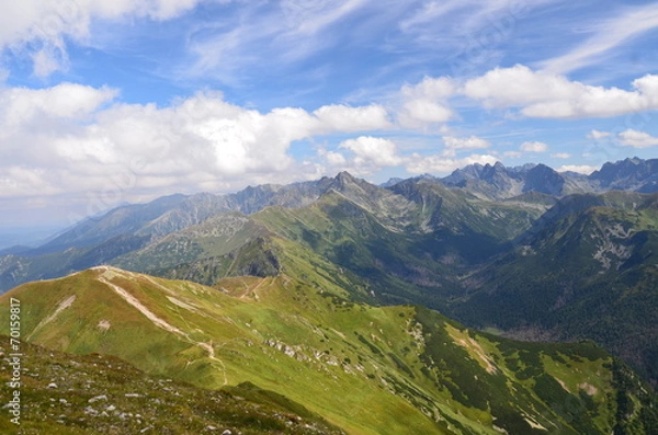 Fototapeta Tatry- widok z Czerwonych Wierchów- lato 2014
