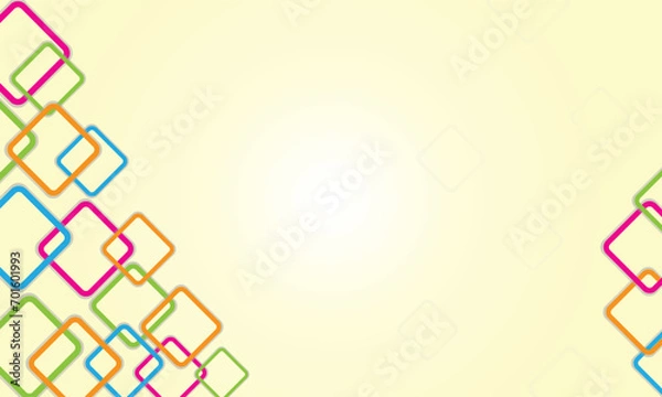 Fototapeta Geometric background template. Abstract layout decorated with brightly colored squares. Abstract vector graphics for wallpapers, backgrounds, backdrop images, posters, flyers and business cards.