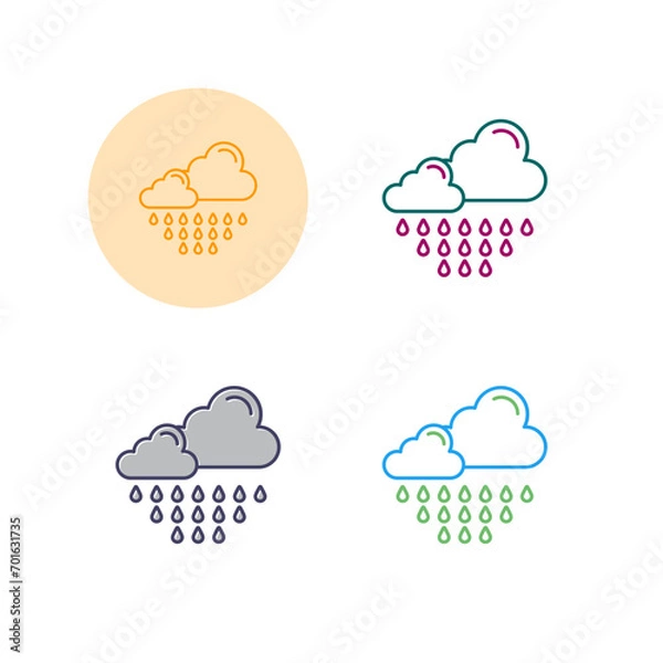 Fototapeta Rain Vector Icon