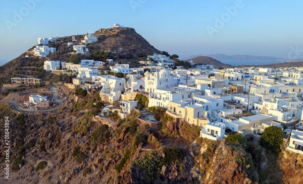 Obraz View of Plaka village, Milos island, Greece