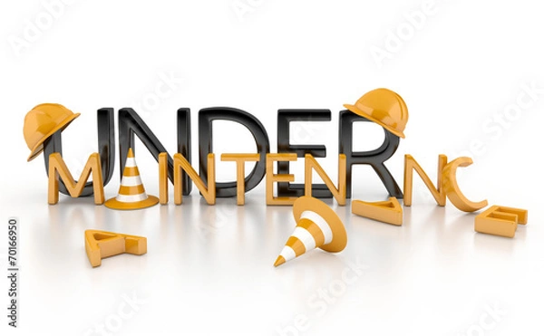 Fototapeta under maintenance 3d concept