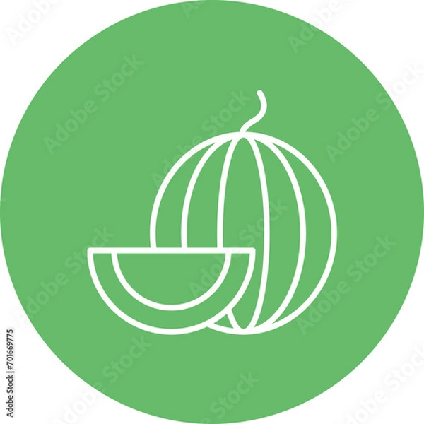 Fototapeta Melon Line Icon