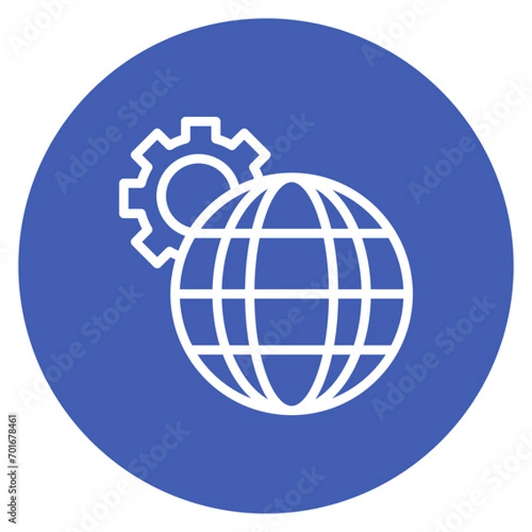 Fototapeta Network Optimization Line Icon