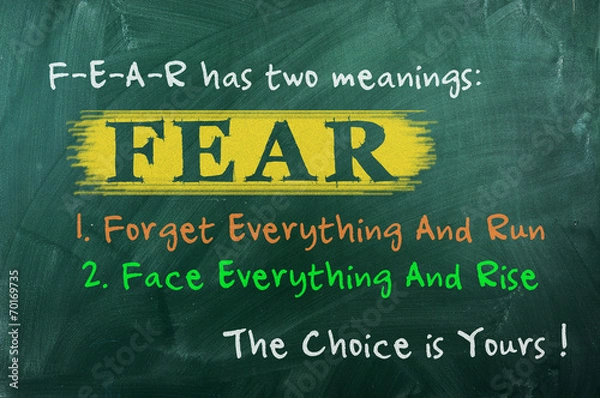 Obraz fear concept choice