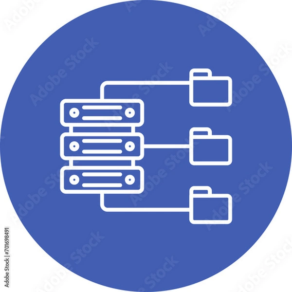 Fototapeta Data Source Line Icon