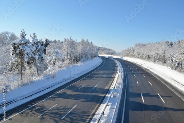 Fototapeta Winter highway