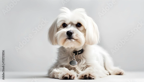 Fototapeta Isolate Maltese dog
