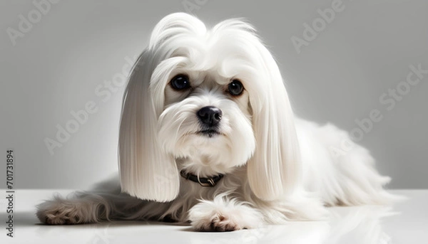 Fototapeta Isolate Maltese dog