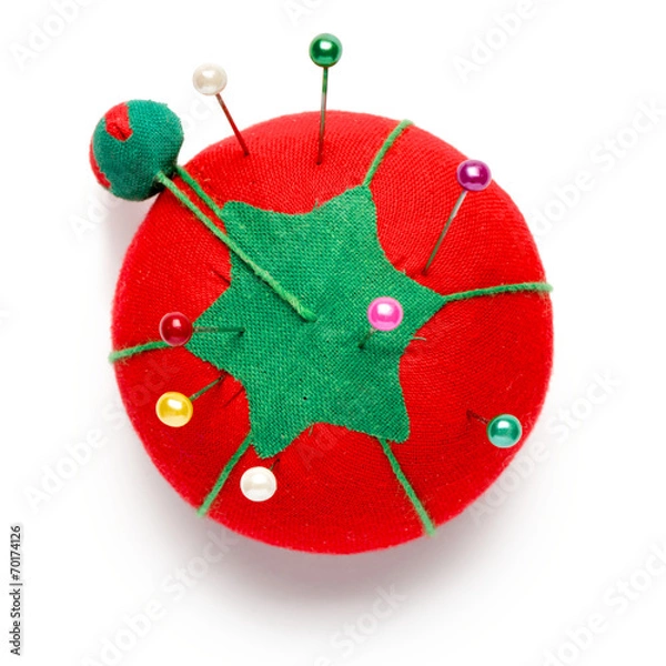 Obraz Cloth Tomato Pin Cushion on White
