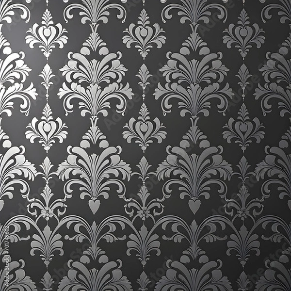 Fototapeta seamless damask pattern