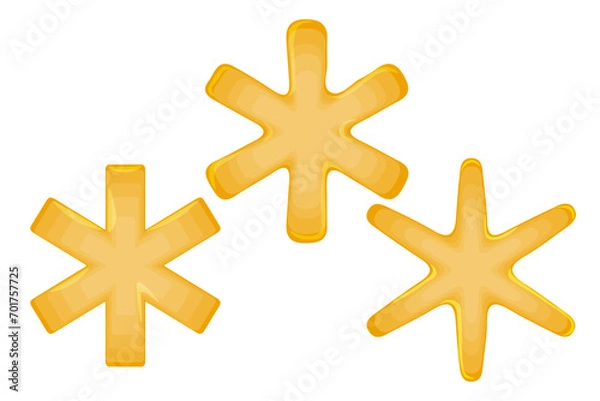 Fototapeta vector illustration of a set of Asterisk symbols on white background. 