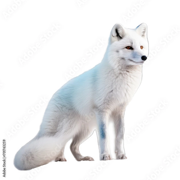 Obraz arctic fox isolate on transparent background, png file
