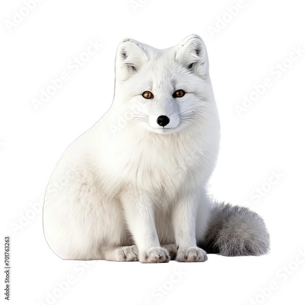 Obraz arctic fox isolate on transparent background, png file