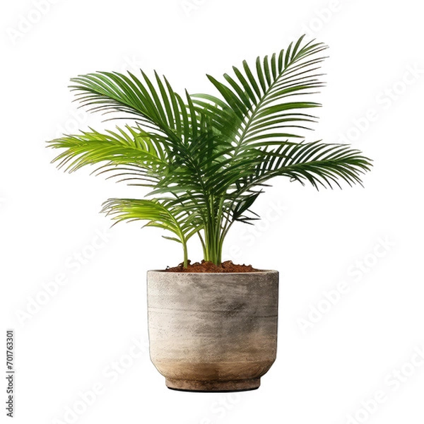 Obraz Areca Palm pot isolate on transparent background, png file