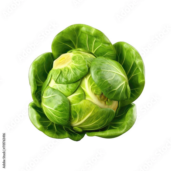 Obraz Brussel Sprout isolate on transparent background, png file