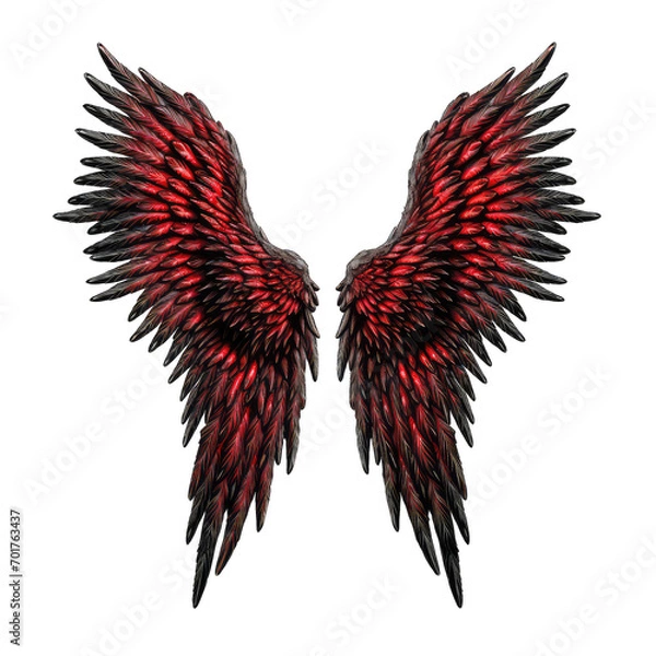Obraz devil wings isolate on transparent background, png file