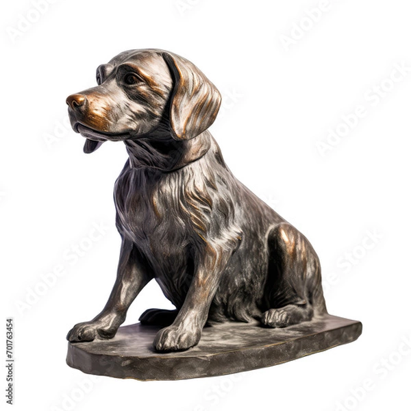 Obraz dog statue isolate on transparent background, png file