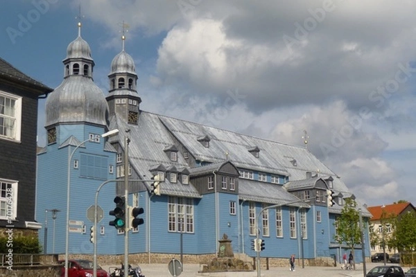 Fototapeta größte Holzkirche Deutschlands