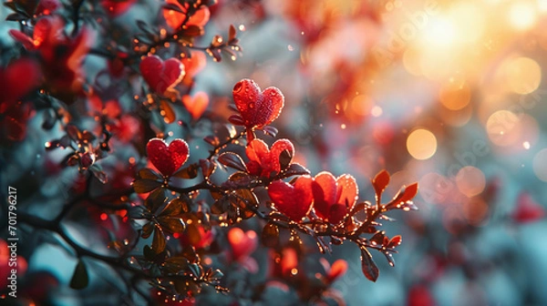 Fototapeta A Pink Heart Symphony in Romantic Bliss A vibrant background of soft pink hues adorned with intertwining hearts, symbolizing the celebration of enduring love on Valentine's Day