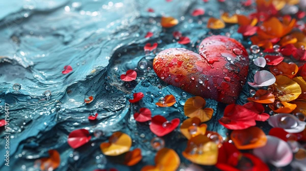 Fototapeta A Pink Heart Symphony in Romantic Bliss A vibrant background of soft pink hues adorned with intertwining hearts, symbolizing the celebration of enduring love on Valentine's Day