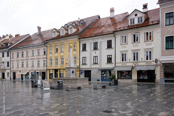 Fototapeta Main Square in Kranj
