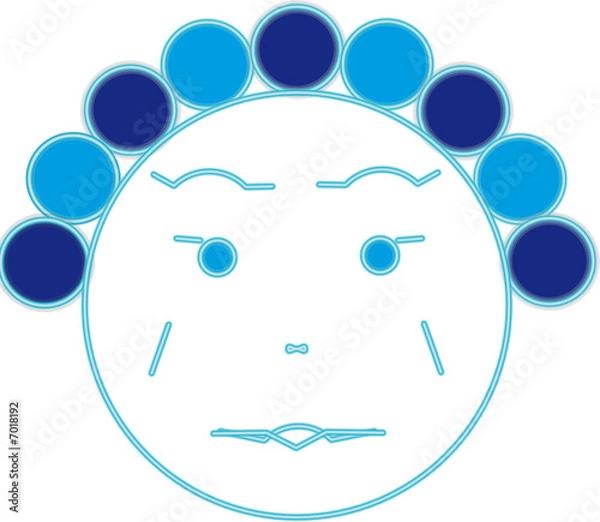 Fototapeta Curly Anny serious 005