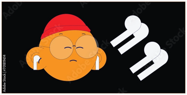 Fototapeta Vector illustration character. Character cartoon with various shapes and styles