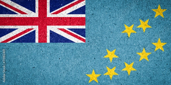 Obraz Tuvalu flag on paper background