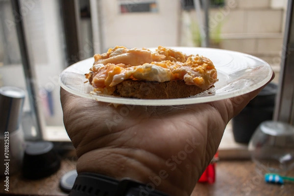 Fototapeta Pão de forma na frigideira