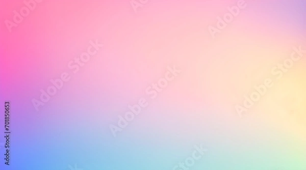 Obraz Beautiful color gradient background with noise. Abstract pastel holographic blurred grainy gradient banner background texture Colorful digital grain soft noise effect Nostalgia, vintage, retro