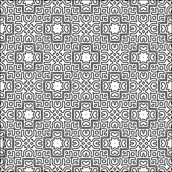 Fototapeta Abstract shapes.Abstract patterns from lines.White wallpaper. Vector graphics for design, textile, decoration, cover, wallpaper, web background, wrapping paper, fabric, packaging.Repeating pattern.