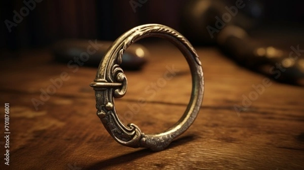 Fototapeta golden ring with diamonds