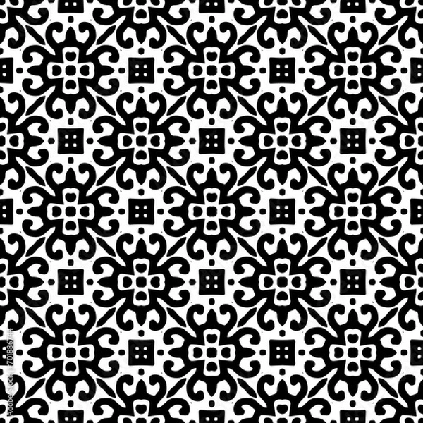 Fototapeta 
Abstract Shapes.Vector seamless black and white pattern.Design element for prints, decoration, cover, textile, digital wallpaper, web background, wrapping paper, clothing, fabric, packaging, cards.