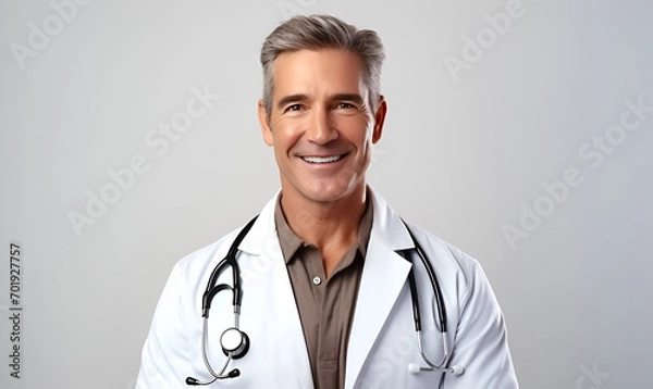 Obraz A cheerful doctor with a smile on his face.