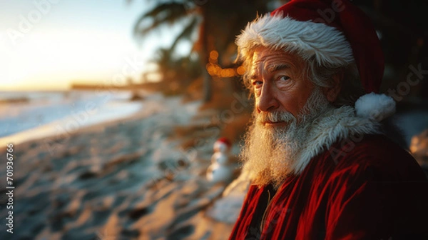 Obraz Santa Claus am Strand