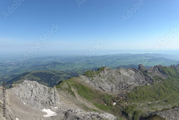 Fototapeta Blick vom Säntis auf den Bodensee