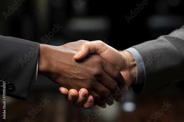 Fototapeta Generative AI - A business style handshake